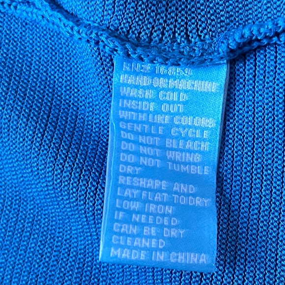 J. Mclaughlin Cropped Open Front Ribbed Cardigan - Blue size small - Picture 7 of 8